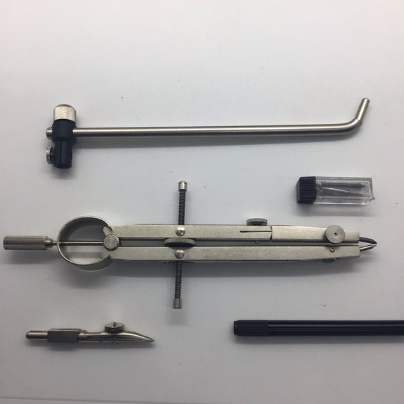 Vintage Alvin Basic-Bow Beam Comb Compass, 505V, Made In Germany 5 pc. - Picture 4 of 8